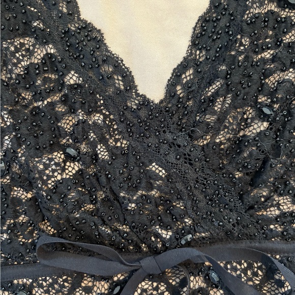 🖤 Black Beaded Lace Blouse – Elegant, Feminine, Glam 🖤 - Picture 3 of 8